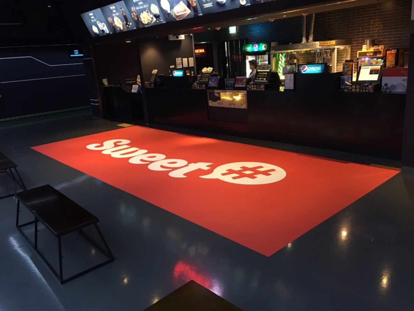 Warehousing floor signage installation